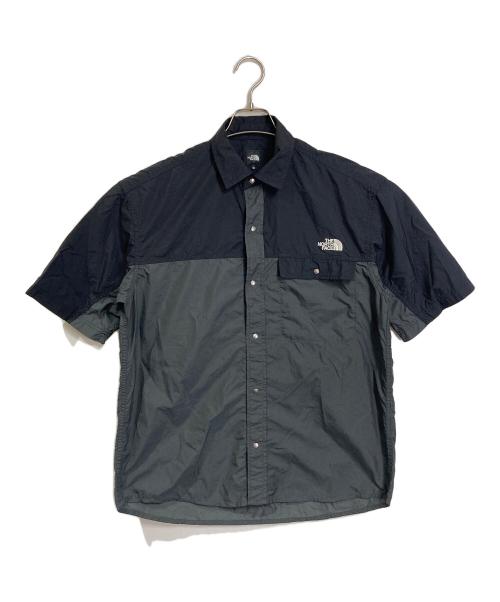 THE NORTH FACE（ザ ノース フェイス）THE NORTH FACE (ザ ノース フェイス) ショートスリーブヌプシシャツ　ナイロンシャツ　半袖シャツ　スポーツ　アウトドア ブラック サイズ:Mの古着・服飾アイテム