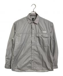 THE NORTH FACE（ザ ノース フェイス）の古着「ロングスリーブヌプシシャツ　ナイロンシャツ　長袖シャツ　スポーツ　アウトドア」｜グレー