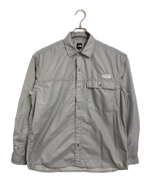 THE NORTH FACE（ザ ノース フェイス）THE NORTH FACE (ザ ノース フェイス) ロングスリーブヌプシシャツ　ナイロンシャツ　長袖シャツ　スポーツ　アウトドア グレー サイズ:Mの古着・服飾アイテム