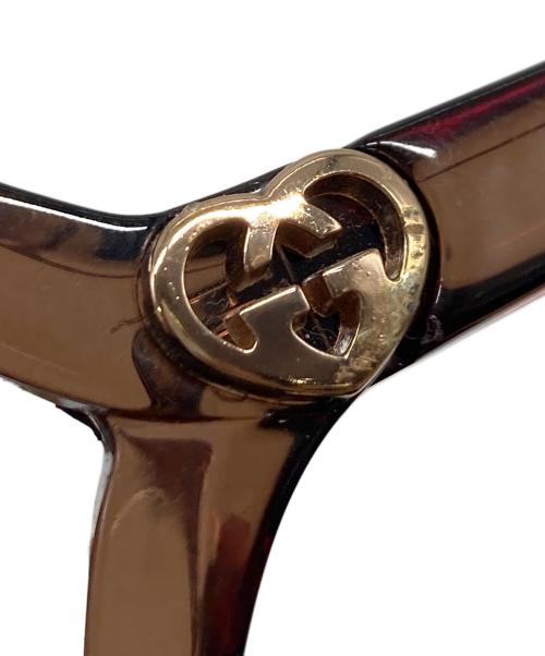 GUCCI（グッチ）GUCCI (グッチ) バタフライ インターロッキングGサングラス　アイウェア　イタリア製 ブラウン サイズ:62□13 120の古着・服飾アイテム