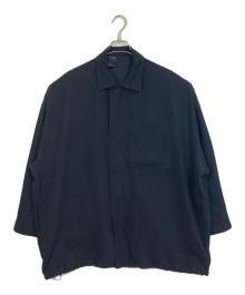 N.HOOLYWOOD（エヌ ハリウッド）の古着「ZIPUP SHIRT - Black  ジップアップシャツ　アウター　ライトアウター　日本製」｜ブラック