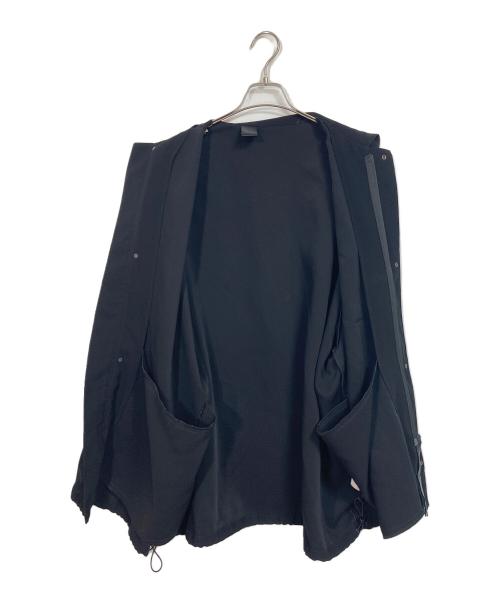 N.HOOLYWOOD（エヌ ハリウッド）N.HOOLYWOOD (エヌ ハリウッド) ZIPUP SHIRT - Black  ジップアップシャツ　アウター　ライトアウター　日本製 ブラック サイズ:38の古着・服飾アイテム