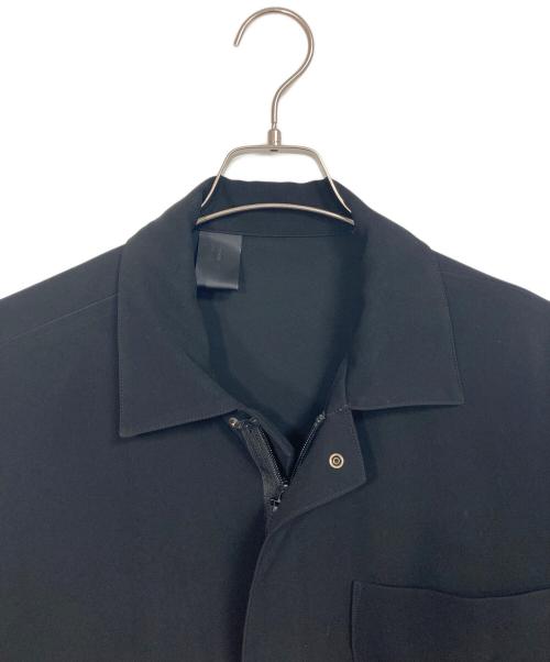 N.HOOLYWOOD（エヌ ハリウッド）N.HOOLYWOOD (エヌ ハリウッド) ZIPUP SHIRT - Black  ジップアップシャツ　アウター　ライトアウター　日本製 ブラック サイズ:38の古着・服飾アイテム