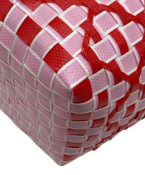 MARNI（マルニ）MARNI (マルニ) MARKET POD BASKET マーケットポッドバスケット　ハンドバッグ レッド×ピンク サイズ:実寸参照の古着・服飾アイテム