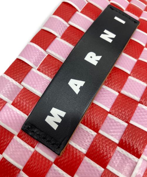 MARNI（マルニ）MARNI (マルニ) MARKET POD BASKET マーケットポッドバスケット　ハンドバッグ レッド×ピンク サイズ:実寸参照の古着・服飾アイテム