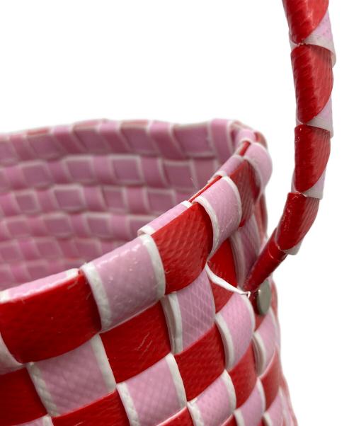 MARNI（マルニ）MARNI (マルニ) MARKET POD BASKET マーケットポッドバスケット　ハンドバッグ レッド×ピンク サイズ:実寸参照の古着・服飾アイテム