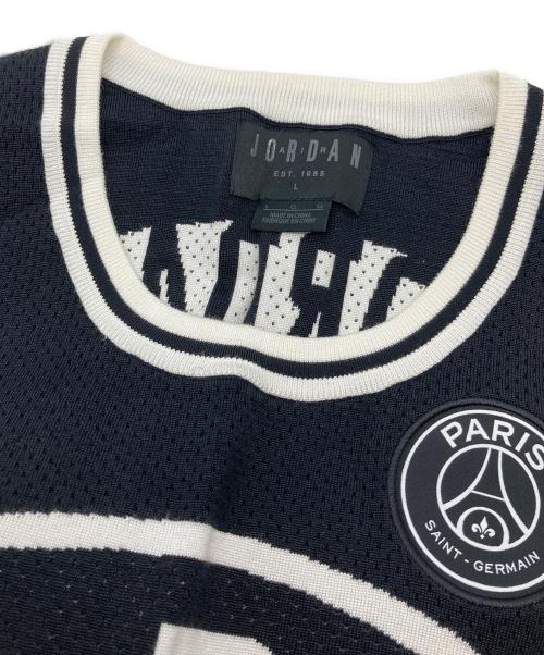 JORDAN（ジョーダン）JORDAN (ジョーダン) PARIS SAINT-GERMAIN (パリサンジェルマン) ニットタンクトップ　ストリート バスケットボール ユニフォーム ノースリーブ サマーニット ブラック サイズ:Lの古着・服飾アイテム
