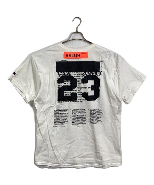 Virgil Abloh（ヴァージル・アブロー）Virgil Abloh (ヴァージル・アブロー) Champion (チャンピオン) MCA (エムシーエー) プリントTシャツ　半袖カットソー　Tシャツ　Tee ホワイト サイズ: XLの古着・服飾アイテム