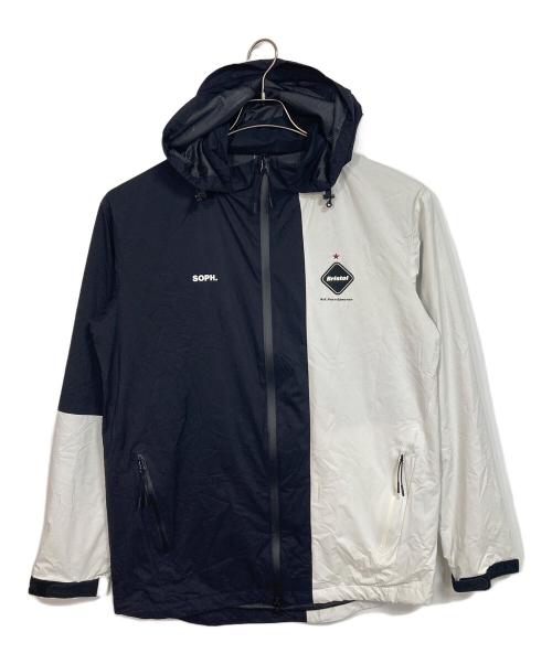 SOPH.（ソフ）SOPH. (ソフ) F.C.R.B. (エフシーレアルブリストル) WARM UP JACKET ナイロンパーカー　ウォームアップジャケット　アウター　ライトアウター　スポーツ　アウトドア ブラック×ホワイト サイズ:XLの古着・服飾アイテム