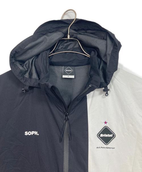 SOPH.（ソフ）SOPH. (ソフ) F.C.R.B. (エフシーレアルブリストル) WARM UP JACKET ナイロンパーカー　ウォームアップジャケット　アウター　ライトアウター　スポーツ　アウトドア ブラック×ホワイト サイズ:XLの古着・服飾アイテム