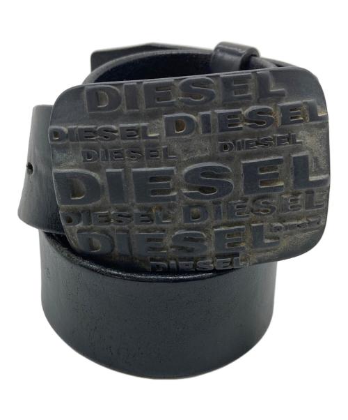 DIESEL（ディーゼル）DIESEL (ディーゼル) レザーベルト　イタリア製 ブラック サイズ:実寸参照の古着・服飾アイテム