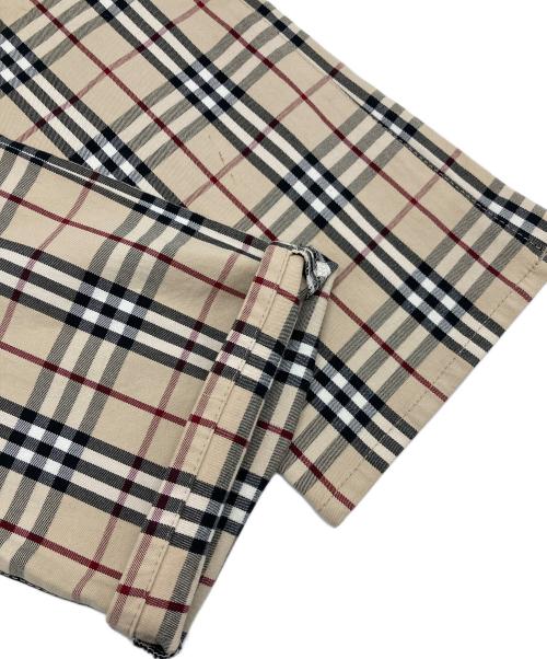 BURBERRY BLUE LABEL（バーバリー ブルー レーベル）BURBERRY BLUE LABEL (バーバリー ブルー レーベル) ノバチェックパンツ　総柄　日本製 ベージュ サイズ:38の古着・服飾アイテム