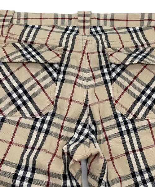 BURBERRY BLUE LABEL（バーバリー ブルー レーベル）BURBERRY BLUE LABEL (バーバリー ブルー レーベル) ノバチェックパンツ　総柄　日本製 ベージュ サイズ:38の古着・服飾アイテム