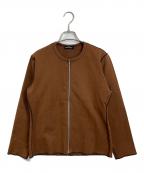 tricot COMME des GARCONSトリココムデギャルソン）の古着「インサイドアウトジップカーディガン」｜ブラウン