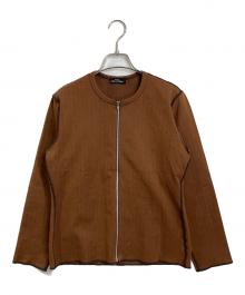 tricot COMME des GARCONS（トリココムデギャルソン）の古着「インサイドアウトジップカーディガン」｜ブラウン