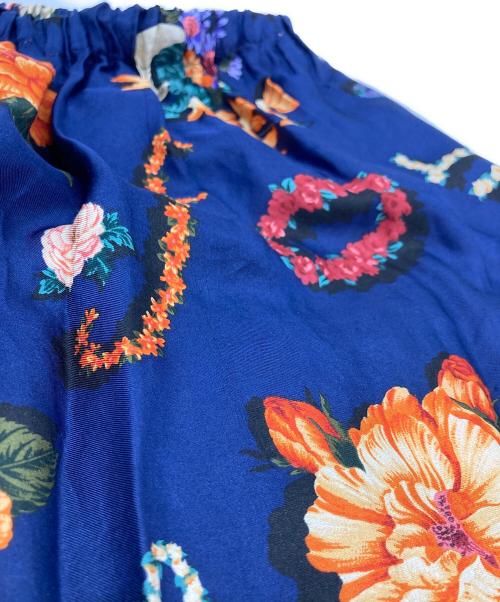 COMME des GARCONS（コムデギャルソン）COMME des GARCONS (コムデギャルソン) 花柄シルクスカート ネイビー サイズ:実寸参照の古着・服飾アイテム