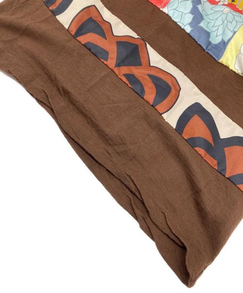 tricot COMME des GARCONS（トリココムデギャルソン）tricot COMME des GARCONS (トリココムデギャルソン) Patchwork Tee ミニT ウールT ブラウン サイズ:実寸参照の古着・服飾アイテム