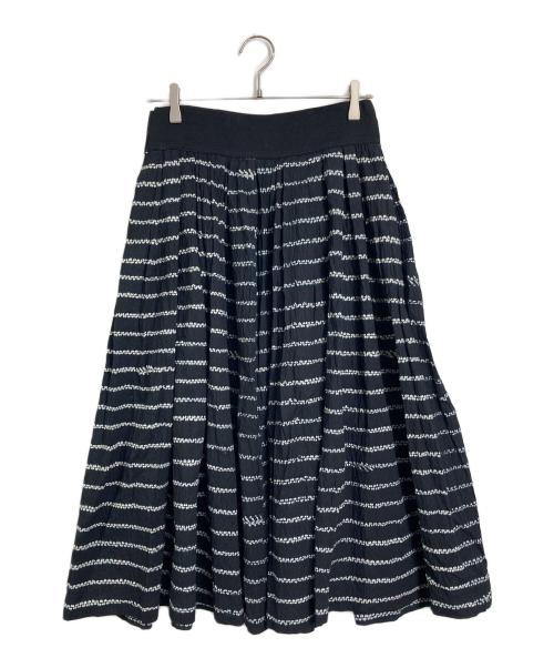 COMME des GARCONS（コムデギャルソン）COMME des GARCONS (コムデギャルソン) 絞り染め スカート　コットンスカート　日本製 ブラック サイズ:実寸参照の古着・服飾アイテム