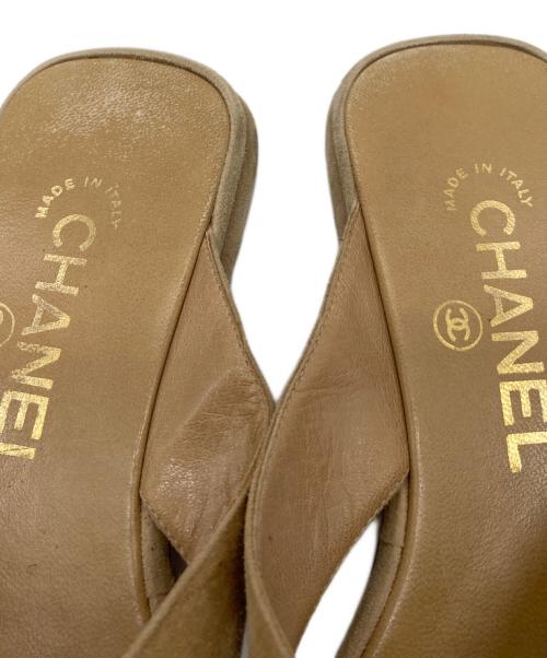 CHANEL（シャネル）CHANEL (シャネル) トングサンダル　イタリア ベージュ サイズ:実寸参照の古着・服飾アイテム
