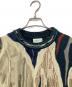 Coogi (クージー) 【古着】3Ｄニット　総柄ニット　オーストラリア製 ベージュ×ネイビー サイズ:M：10000円