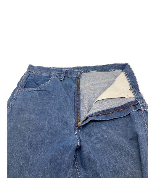 ヴィンテージパンツ（ヴィンテージパンツ）ヴィンテージパンツ (ヴィンテージパンツ) 【古着】オークリーフボタン ヴィンテージデニムパンツ インディゴ サイズ:実寸参照の古着・服飾アイテム