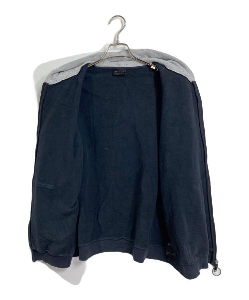 BALENCIAGA（バレンシアガ）BALENCIAGA (バレンシアガ) Stripe Patched フード ジップアップ Hoodie ネイビー×ブラック サイズ:Sの古着・服飾アイテム