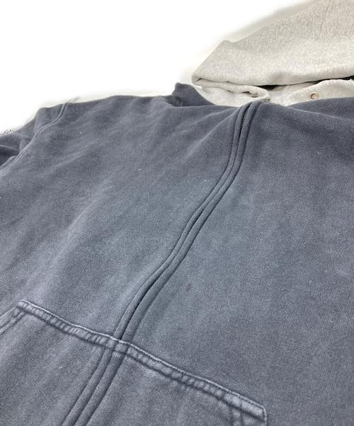 BALENCIAGA（バレンシアガ）BALENCIAGA (バレンシアガ) Stripe Patched フード ジップアップ Hoodie ネイビー×ブラック サイズ:Sの古着・服飾アイテム