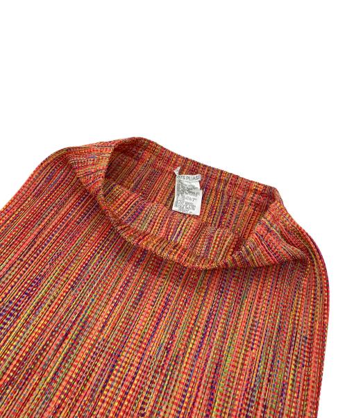 PLEATS PLEASE（プリーツプリーズ）PLEATS PLEASE (プリーツプリーズ) プリーツスカート　ロングスカート　日本製 オレンジ サイズ:3の古着・服飾アイテム