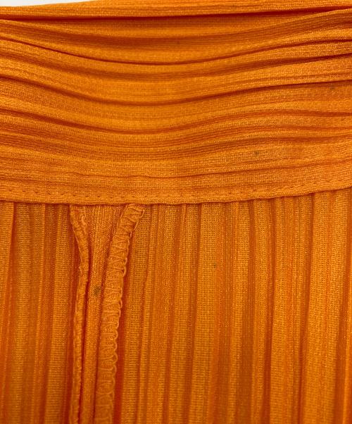 PLEATS PLEASE（プリーツプリーズ）PLEATS PLEASE (プリーツプリーズ) プリーツポロシャツ　日本製 オレンジ サイズ:3の古着・服飾アイテム