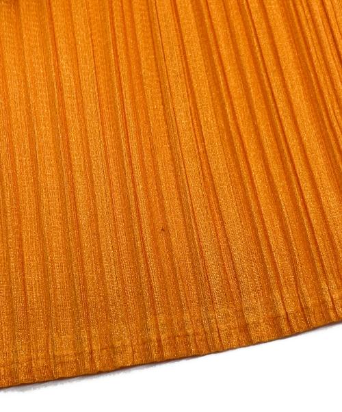 PLEATS PLEASE（プリーツプリーズ）PLEATS PLEASE (プリーツプリーズ) プリーツポロシャツ　日本製 オレンジ サイズ:3の古着・服飾アイテム