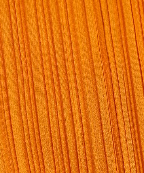 PLEATS PLEASE（プリーツプリーズ）PLEATS PLEASE (プリーツプリーズ) プリーツポロシャツ　日本製 オレンジ サイズ:3の古着・服飾アイテム