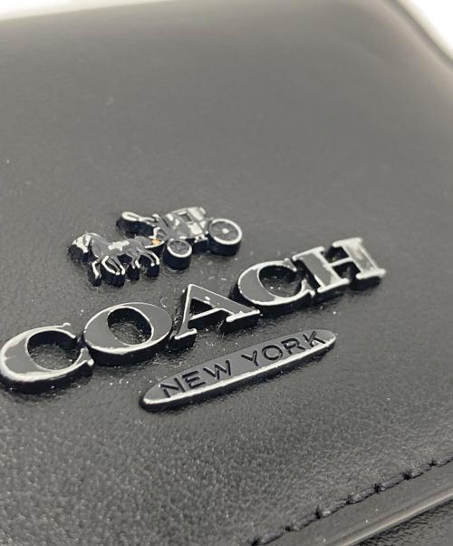 COACH（コーチ）COACH (コーチ) マイクロ ウォレット　ミニ財布　レザー財布 ブラック サイズ:実寸参照の古着・服飾アイテム