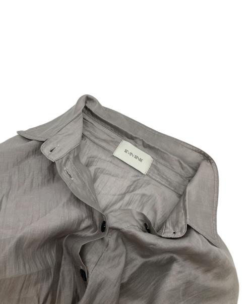 SEVEN SENSE（セブン センス）SEVEN SENSE (セブン センス) 洗える！シルクバックロングシャツ グレー サイズ:FREEの古着・服飾アイテム