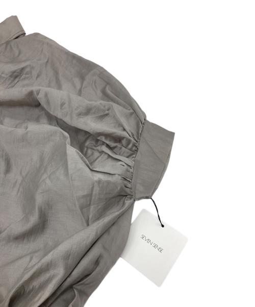 SEVEN SENSE（セブン センス）SEVEN SENSE (セブン センス) 洗える！シルクバックロングシャツ グレー サイズ:FREEの古着・服飾アイテム