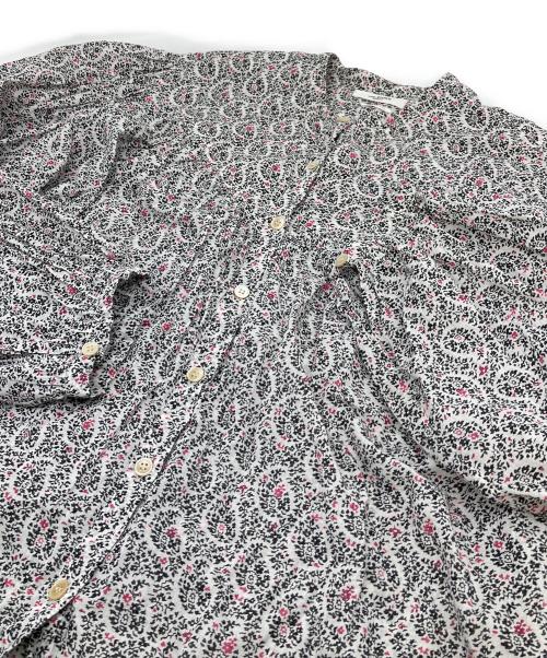 ISABEL MARANT ETOILE（イザベルマランエトワール）ISABEL MARANT ETOILE (イザベルマランエトワール) スタンドカラーギャザーブラウス ホワイト×ブラック サイズ:38の古着・服飾アイテム