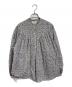 ISABEL MARANT ETOILE（イザベルマランエトワール）の古着「スタンドカラーギャザーブラウス」｜ホワイト×ブラック