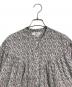 ISABEL MARANT ETOILE (イザベルマランエトワール) スタンドカラーギャザーブラウス ホワイト×ブラック サイズ:38：8000円