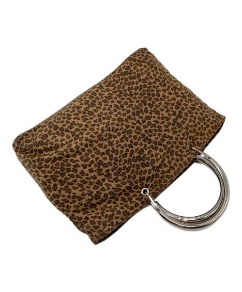 BOTTEGA VENETA（ボッテガベネタ）BOTTEGA VENETA (ボッテガベネタ) メタルハンドル レオパードミニ ハンドバッグ ブラウン サイズ:実寸参照の古着・服飾アイテム