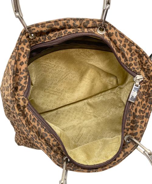 BOTTEGA VENETA（ボッテガベネタ）BOTTEGA VENETA (ボッテガベネタ) メタルハンドル レオパードミニ ハンドバッグ ブラウン サイズ:実寸参照の古着・服飾アイテム
