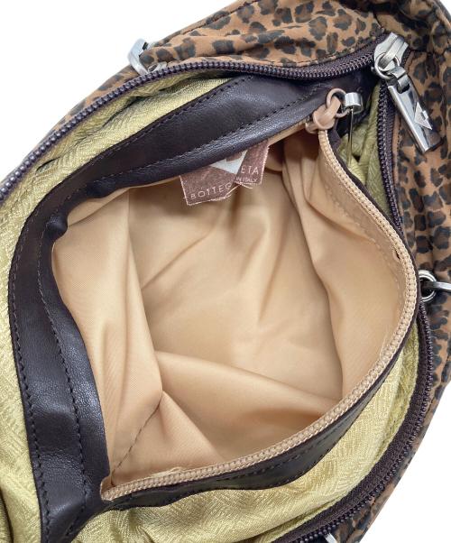 BOTTEGA VENETA（ボッテガベネタ）BOTTEGA VENETA (ボッテガベネタ) メタルハンドル レオパードミニ ハンドバッグ ブラウン サイズ:実寸参照の古着・服飾アイテム