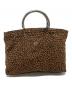 BOTTEGA VENETA（ボッテガベネタ）の古着「メタルハンドル レオパードミニ ハンドバッグ」｜ブラウン