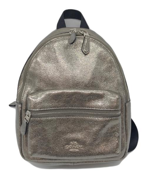 COACH（コーチ）COACH (コーチ) ミニ チャーリー バックパック シルバー サイズ:実寸参照の古着・服飾アイテム