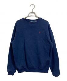 POLO RALPH LAUREN（ポロ・ラルフローレン）の古着「クルーネックスウェット」｜ネイビー