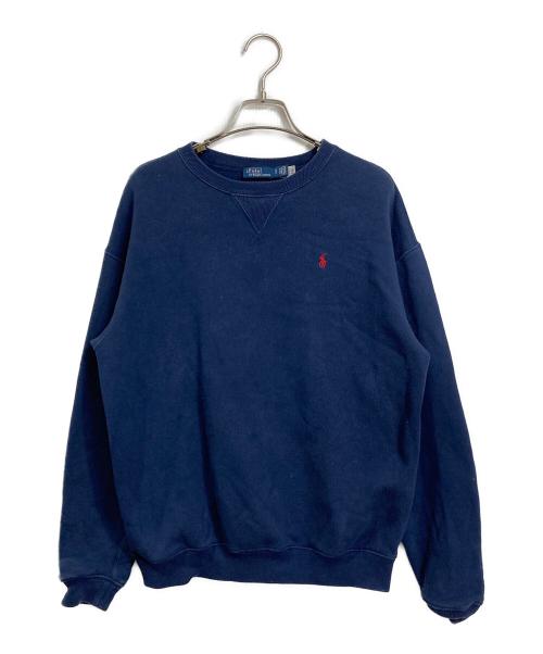 POLO RALPH LAUREN（ポロ・ラルフローレン）POLO RALPH LAUREN (ポロ・ラルフローレン) クルーネックスウェット ネイビー サイズ:Sの古着・服飾アイテム