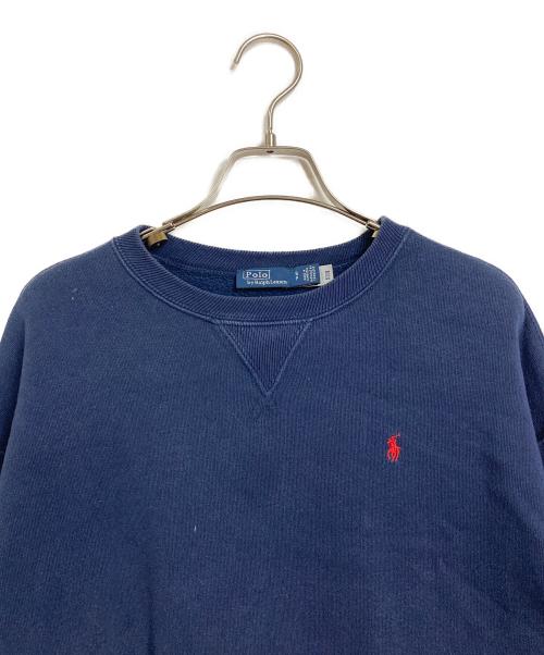 POLO RALPH LAUREN（ポロ・ラルフローレン）POLO RALPH LAUREN (ポロ・ラルフローレン) クルーネックスウェット ネイビー サイズ:Sの古着・服飾アイテム