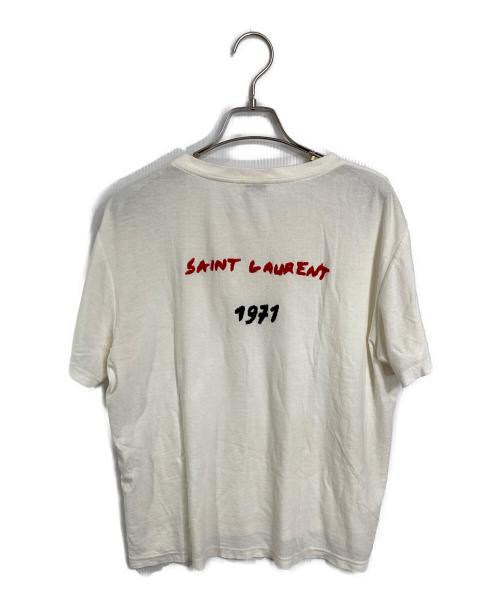 Saint Laurent Paris（サンローランパリ）Saint Laurent Paris (サンローランパリ) バックロゴTシャツ ホワイト サイズ:Sの古着・服飾アイテム