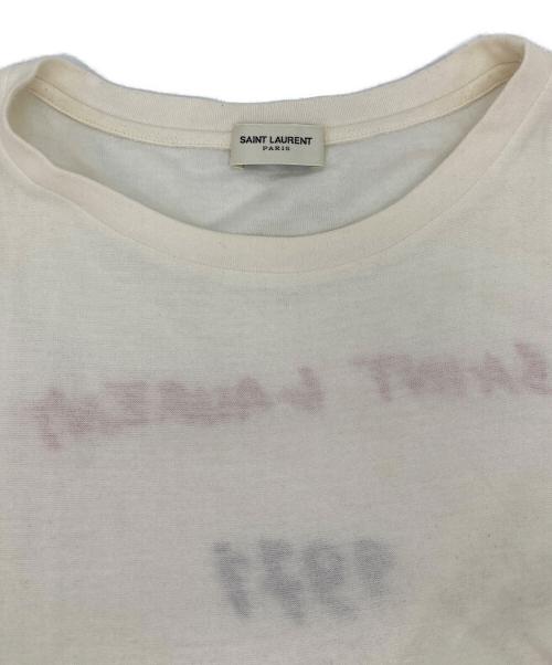 Saint Laurent Paris（サンローランパリ）Saint Laurent Paris (サンローランパリ) バックロゴTシャツ ホワイト サイズ:Sの古着・服飾アイテム
