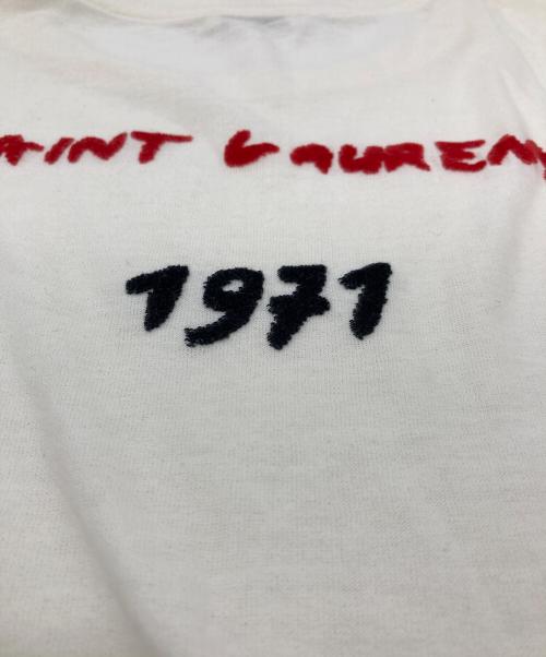 Saint Laurent Paris（サンローランパリ）Saint Laurent Paris (サンローランパリ) バックロゴTシャツ ホワイト サイズ:Sの古着・服飾アイテム
