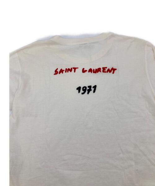 Saint Laurent Paris（サンローランパリ）Saint Laurent Paris (サンローランパリ) バックロゴTシャツ ホワイト サイズ:Sの古着・服飾アイテム