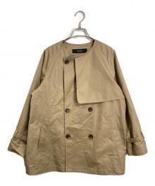 JOURNAL STANDARD（ジャーナルスタンダード）の古着「ギャバノーカラーショートトレンチ」｜ベージュ